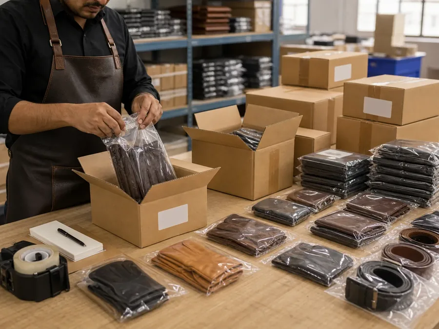 Packing & Shipping for leather products